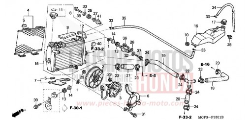 RADIATEUR (D.) (VTR1000SP2/3/4/5/6) VTR1000SP4 de 2004